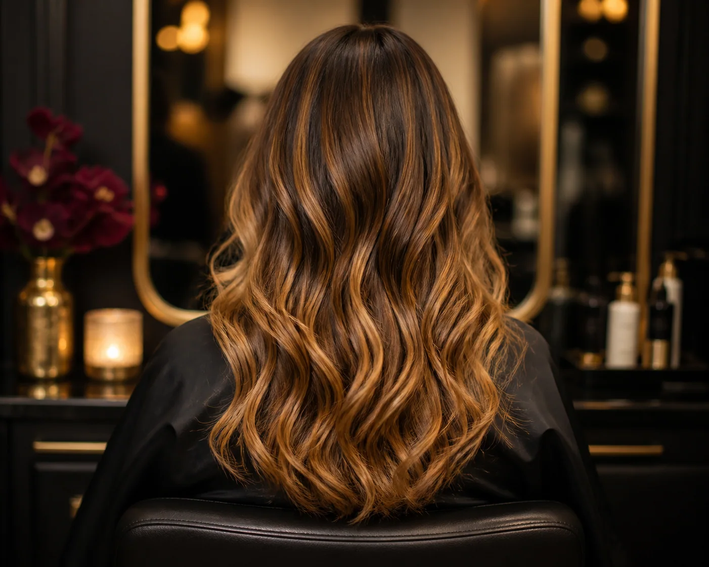 Balayage hair color transformation