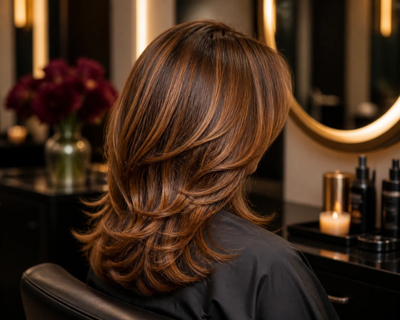 Hair color and cut transformation